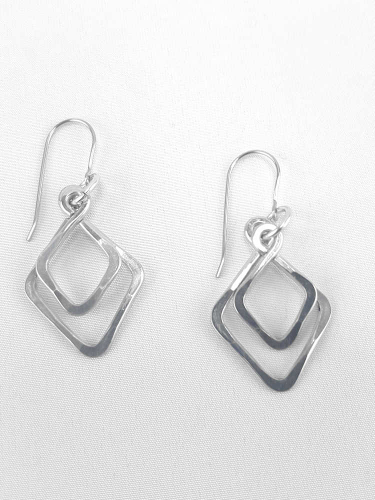Double Diamond Earrings