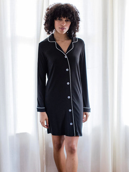 Amber Button Front Nightshirt
