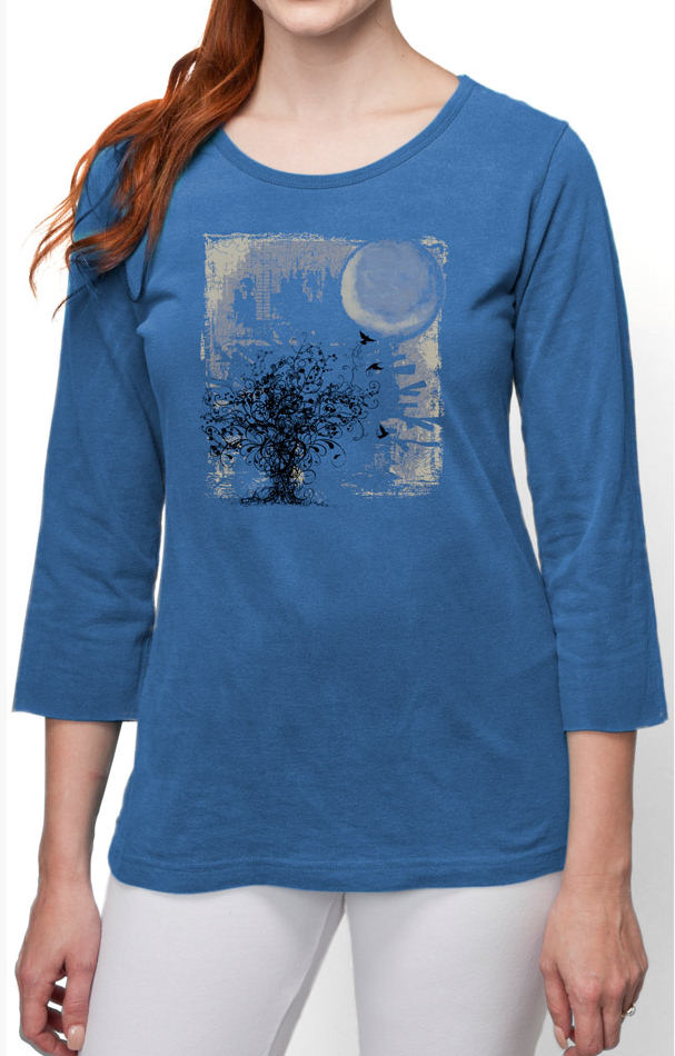 Tree and Moon Women's Tee - Size S