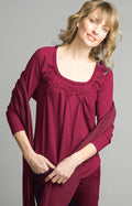 Embroidered Scoop Top - Size M