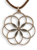 7 Rings Peace Bronze Necklace