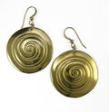 Spiral Peace Bronze Earrings