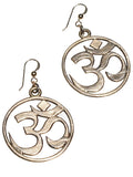 OM Peace Bronze Earrings
