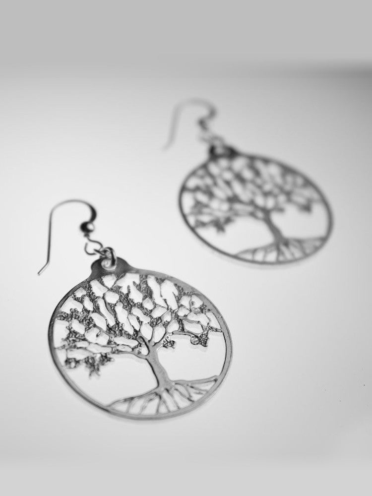 Silver Tree of Life Earrings