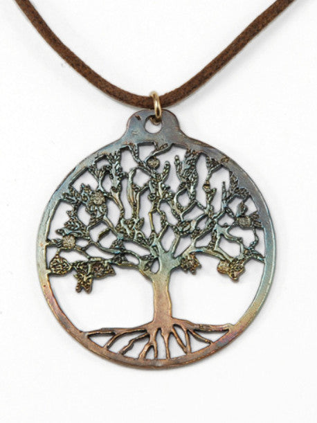 Tree of Life Peace Bronze Necklace