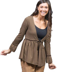Gathered Cardigan