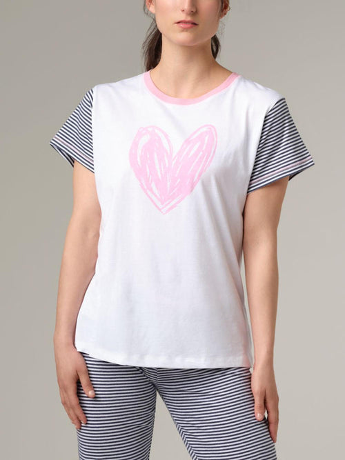 All My Heart Short Sleeve PJ Top