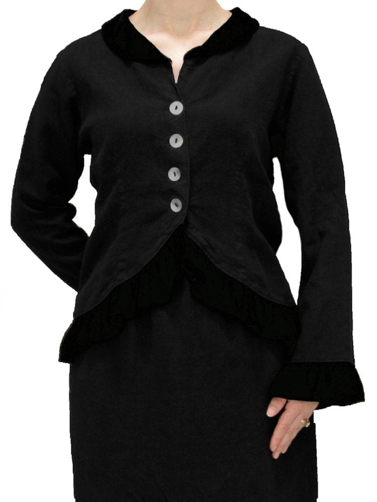 Velvet Ruffle Jacket