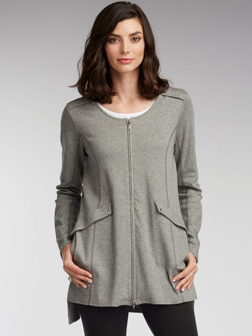 Collarless Cargo Jacket