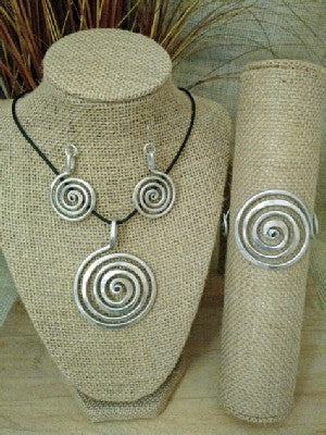 Spiral Circle Cuff Bracelet