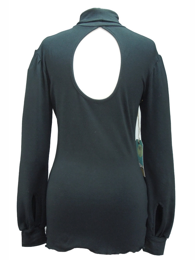 Keyhole Back Turtleneck