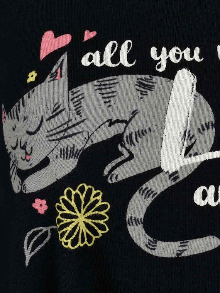 Love and A Cat Baby Doll Tunic