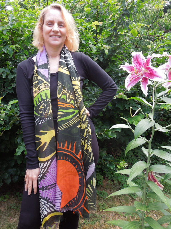 Artistic Scarf - Into Her Eyes