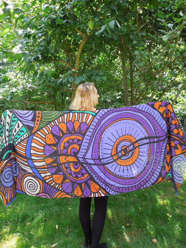 Artistic Scarf - Spirals and Circles