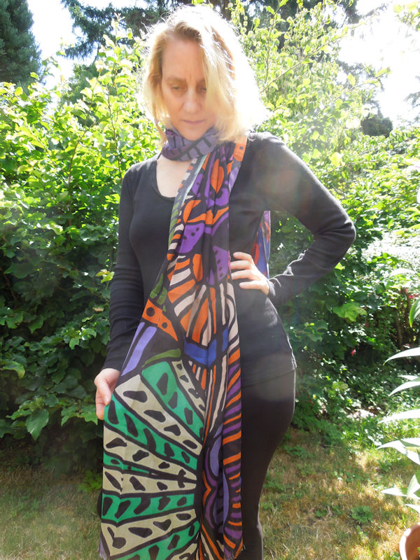 Artistic Scarf - Spirals and Circles