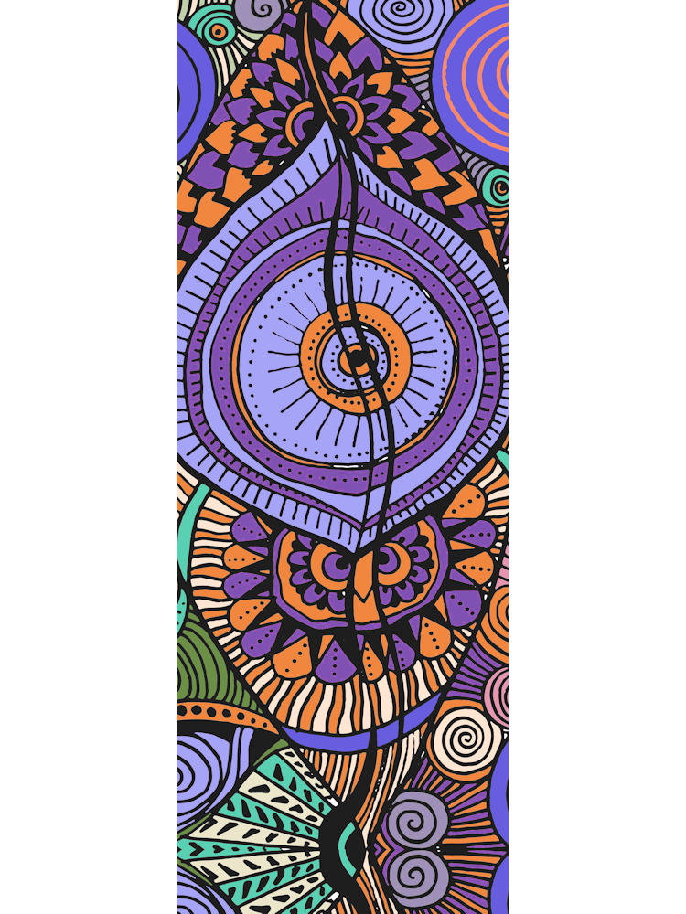 Artistic Scarf - Spirals and Circles