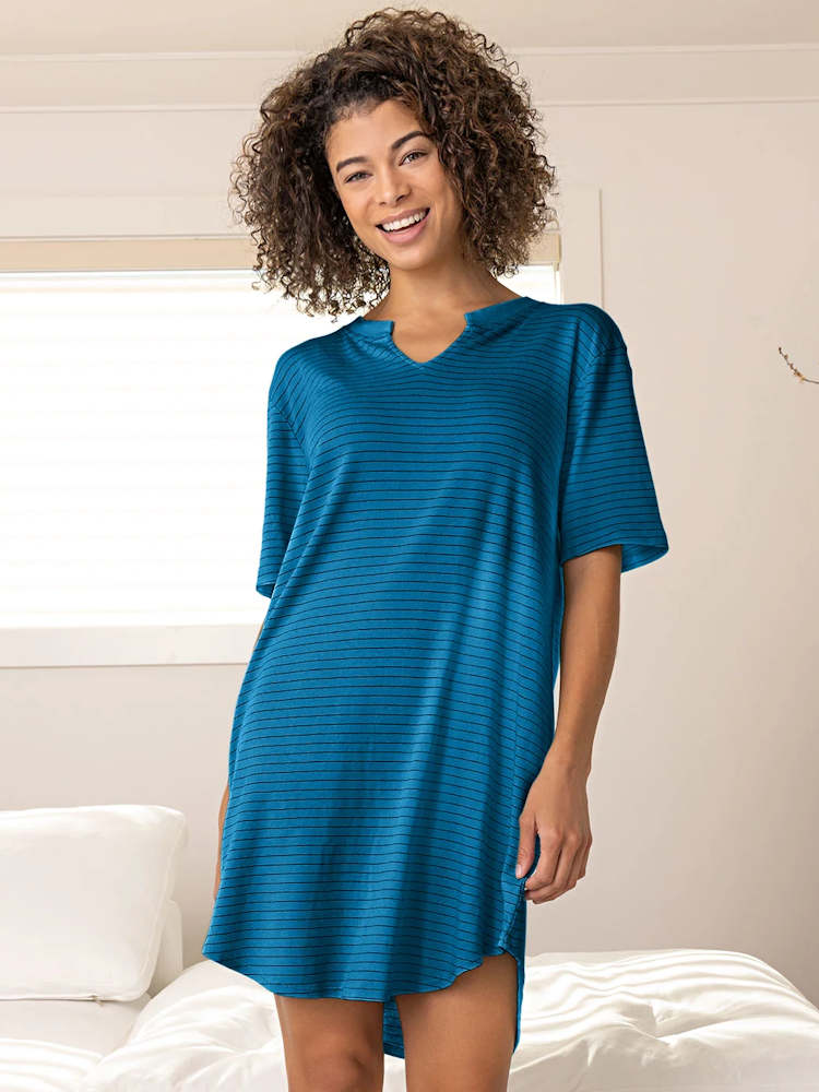 Organic Striped Nightshirt