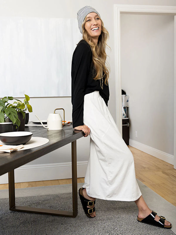 Seamed Ankle Skirt
