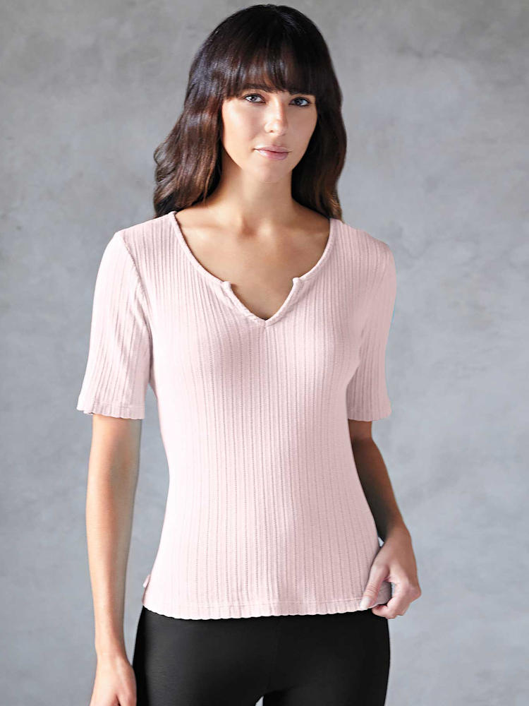 Pointelle Short Sleeve Tee