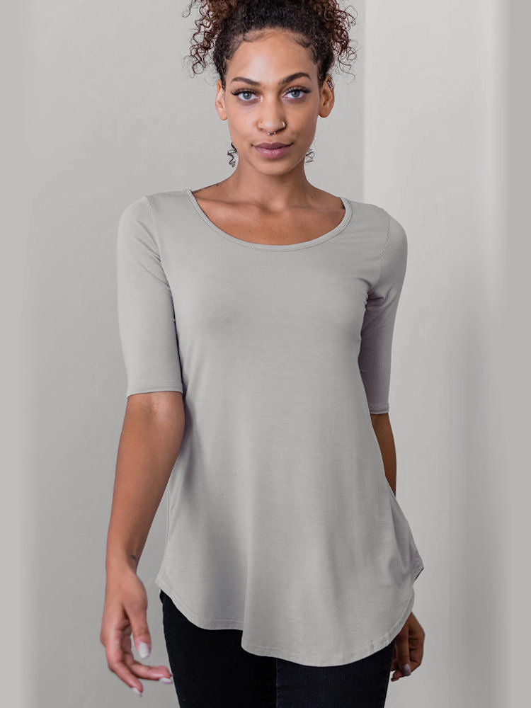 Sandy Bamboo Scoop Neck