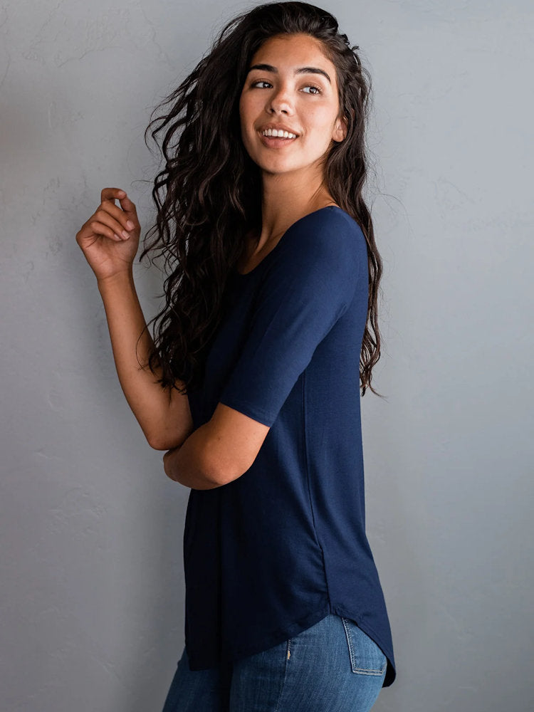 Sandy Bamboo Scoop Neck