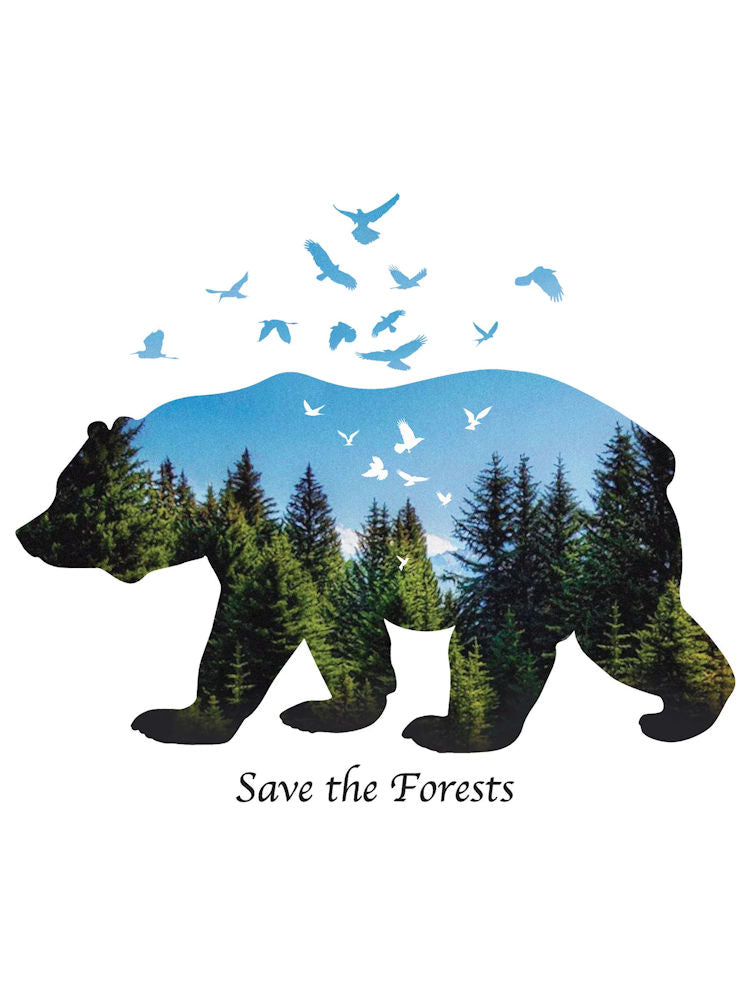 Bear Forest Organic T-Shirt - Size S