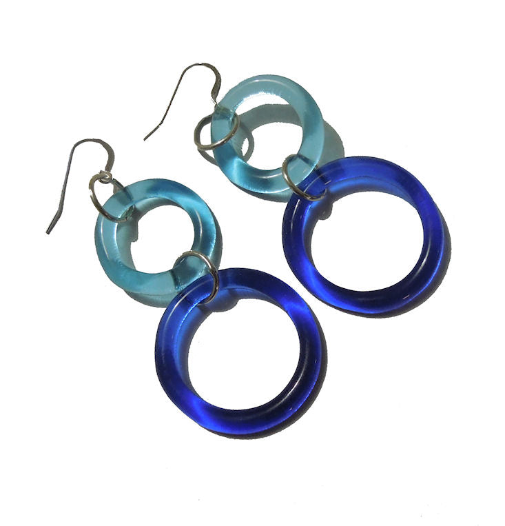 Recycled Bottle Double Hoop Earrings