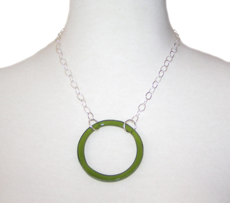 Recycled Bottle Circle Necklace