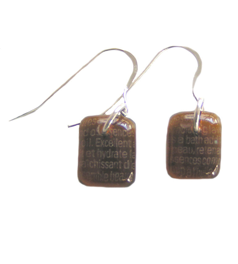 Recycled Bottle Piece Earrings