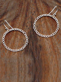 Medium Silver Circle Hoop Earrings