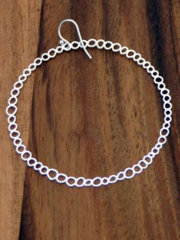 Large Silver Circle Hoop Earrings