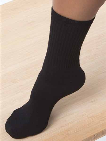 Bamboo Black Crew Socks