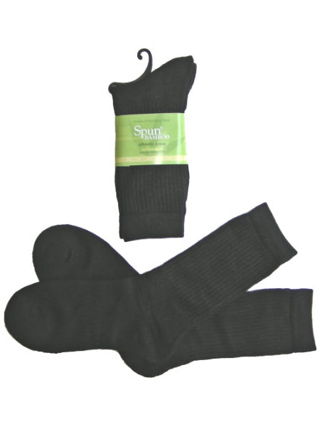 Bamboo Black Crew Socks