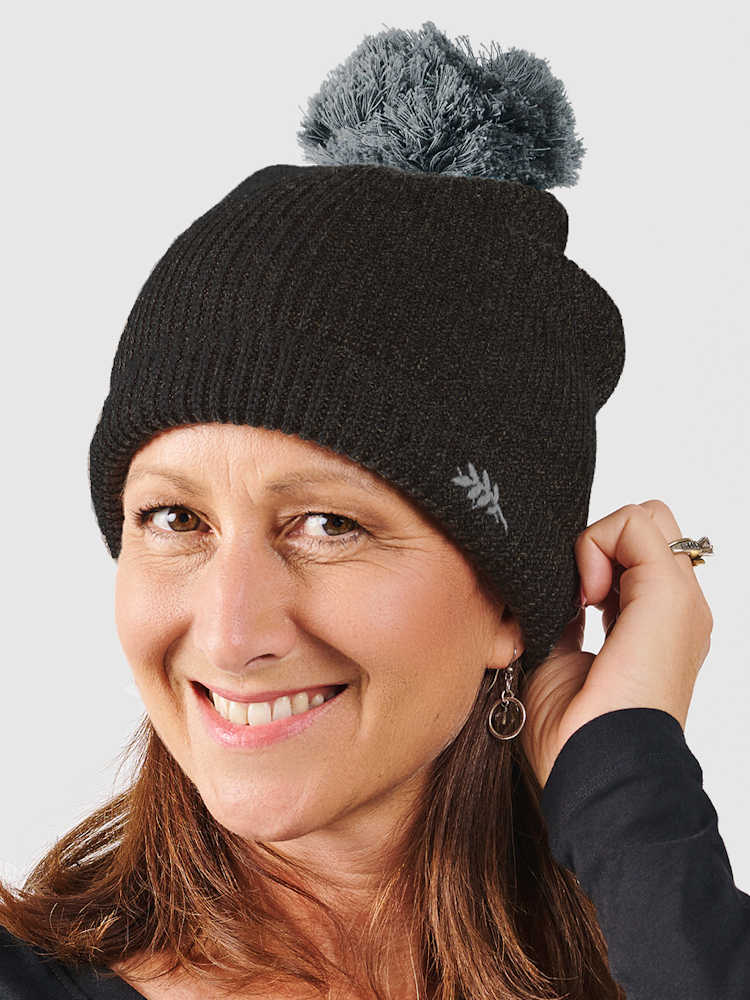 Sweater Knit Pom Hat