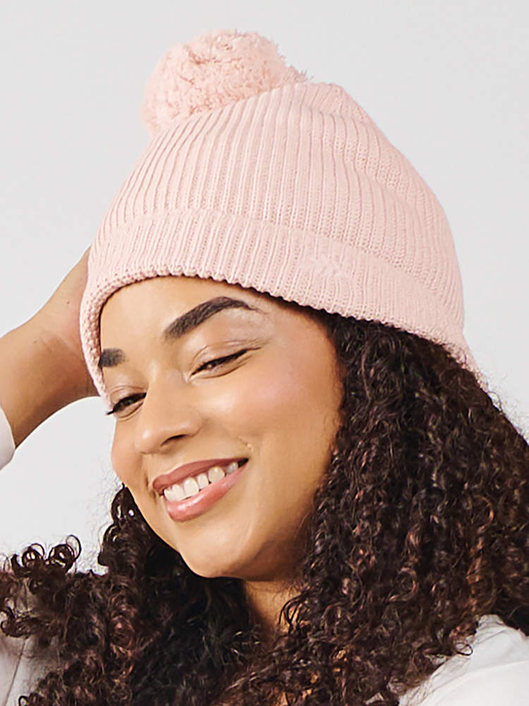 Sweater Knit Pom Hat