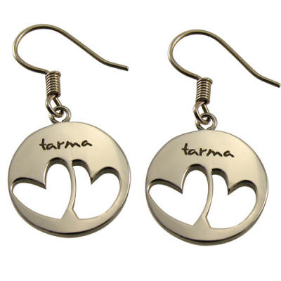 Two Hearts Earrings